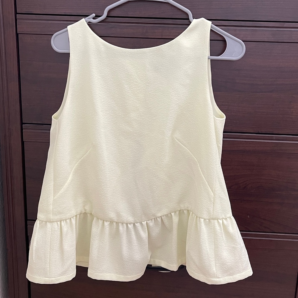 French Connection Yellow Sleeveless Top